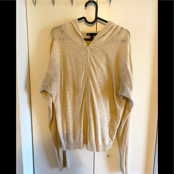 Beige Zip-up Hoodie - Picture 1 of 2